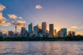 Beautiful Sydney downtown skyline during sunset, NSW, Australia Royalty Free Stock Photo