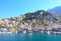 Beautiful Symi island Traditional Colorful Greece near a Rhodes Royalty Free Stock Photo