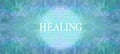 Healing Circle Spiritual Words Message Banner Royalty Free Stock Photo
