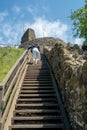 beautiful Szigliget old castle architecture, Lake Balaton, Hungary, Europe on summer day