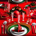 Beautiful table with Christmas decorations