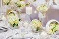 Beautiful table set for an event party or wedding reception Royalty Free Stock Photo