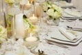 Beautiful table set for an event party or wedding reception Royalty Free Stock Photo