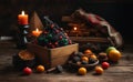 a beautiful table set with holiday sweets