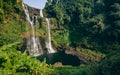 Beautiful Tad Yuang waterfall. Laos landscape Royalty Free Stock Photo