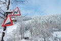 Beautiful taiga hills on Far East of Russia in early october. Taiga in winter. Beautiful nature. Frosty weather.Traffic