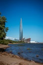 beautiful tall building on the coast of the bay