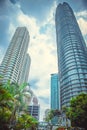 Beautiful tall buildings in Kuala Lumpur.