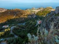 Taormina view from Castelmola, Sicily Royalty Free Stock Photo