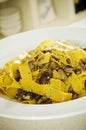 Beautiful tastey of a Macaroni with mushroom. Close up Royalty Free Stock Photo