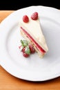 Beautiful tasty raspberry cheese cake