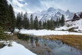 Beautiful Tatra mountains view at Fish Creek Royalty Free Stock Photo