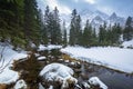 Beautiful Tatra mountains view at Fish Creek Royalty Free Stock Photo