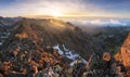 Beautiful Tatras nature summer landcape with mountain and lake