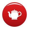 Beautiful teapot icon vector red
