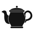 Beautiful teapot icon, simple style