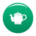 Beautiful teapot icon vector green
