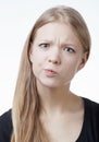 Beautiful teen girl grimacing Royalty Free Stock Photo