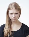 Beautiful teen girl grimacing Royalty Free Stock Photo