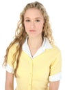 Beautiful Teen Girl with Long Curly Blonde Hair