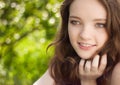 Beautiful teen girl portrait outdoor Royalty Free Stock Photo