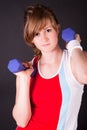 Beautiful teen girl in sport dress Royalty Free Stock Photo