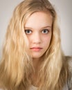 Beautiful Teenage Blond Girl With Long Hair Royalty Free Stock Photo