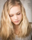 Beautiful Teenage Blond Girl With Long Hair Royalty Free Stock Photo