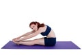 Beautiful Teenage Girl Demonstrating Yoga Stretch Royalty Free Stock Photo