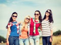 Beautiful teenage girls or young women having fun Royalty Free Stock Photo