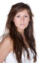 Beautiful Teenager with Long Brown Hair Royalty Free Stock Photo