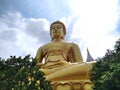 beautiful temple with the golden Buddha Bangkok Thailand Royalty Free Stock Photo