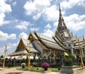 Beautiful temple Wat Sothorn wararam worawihan, Chachoengsao Thailand.