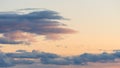 Beautiful tender dramatic sunset clouds on sky background Royalty Free Stock Photo