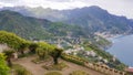 The beautiful terrace above the sea from Villa Rufolo, Ravello, Amalfi Coast, Campania, Italy Royalty Free Stock Photo