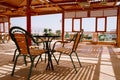 The beautiful terrace of the hotel, Egypt Royalty Free Stock Photo