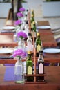 Beautiful terrace of a restaurant with fine decorated tables