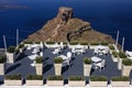 Beautiful terrace of a restaurant and sea