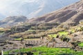 Beautiful terraced fields in high Atlas mountains in Morocco Royalty Free Stock Photo