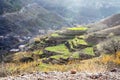 Beautiful terraced fields in high Atlas mountains in Morocco Royalty Free Stock Photo