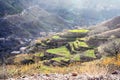 Beautiful terraced fields in high Atlas mountains in Morocco Royalty Free Stock Photo