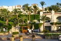 Beautiful terraced gardens on a warm early morning