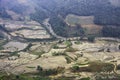 Beautiful terraced rice field in water pulling season in Y Ty, Bat Xat, Lao cai province in Vietnam Royalty Free Stock Photo