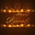 Beautiful text Happy Diwali for festival background Royalty Free Stock Photo