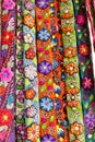 Beautiful textil with embroidery flowers Royalty Free Stock Photo