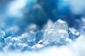 Beautiful texture of Blue crystals. mineral its blurred natural background. Winter Beautiful background.