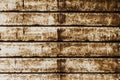 Beautiful Texture of Grunge Rusty Stripes Wall. Horizontal. Pattern. Rusty Background. Royalty Free Stock Photo