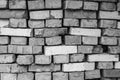 Beautiful texture old brick from big wall block, natural structure close up Royalty Free Stock Photo