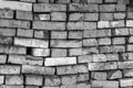 Beautiful texture old brick from big wall block, natural structure close up Royalty Free Stock Photo