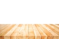 Beautiful texture wood table top texture on white background.For create product display or design key visual Royalty Free Stock Photo